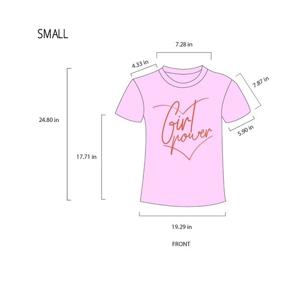Pink Girl Power Graphic Tee, Feminist Statement Shirt , Casual Graphic Top - Picture 3 of 4